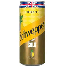 BVR 714- (CANS) SCHWEPPES -GOLD (PINEAPPLE)
